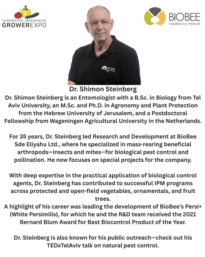 Dr. Shimon Steinberg, world-renowned entomologist